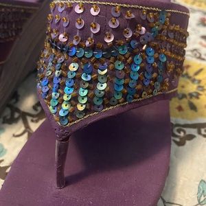 Rocket Dog size 9 purple wedge with sequins